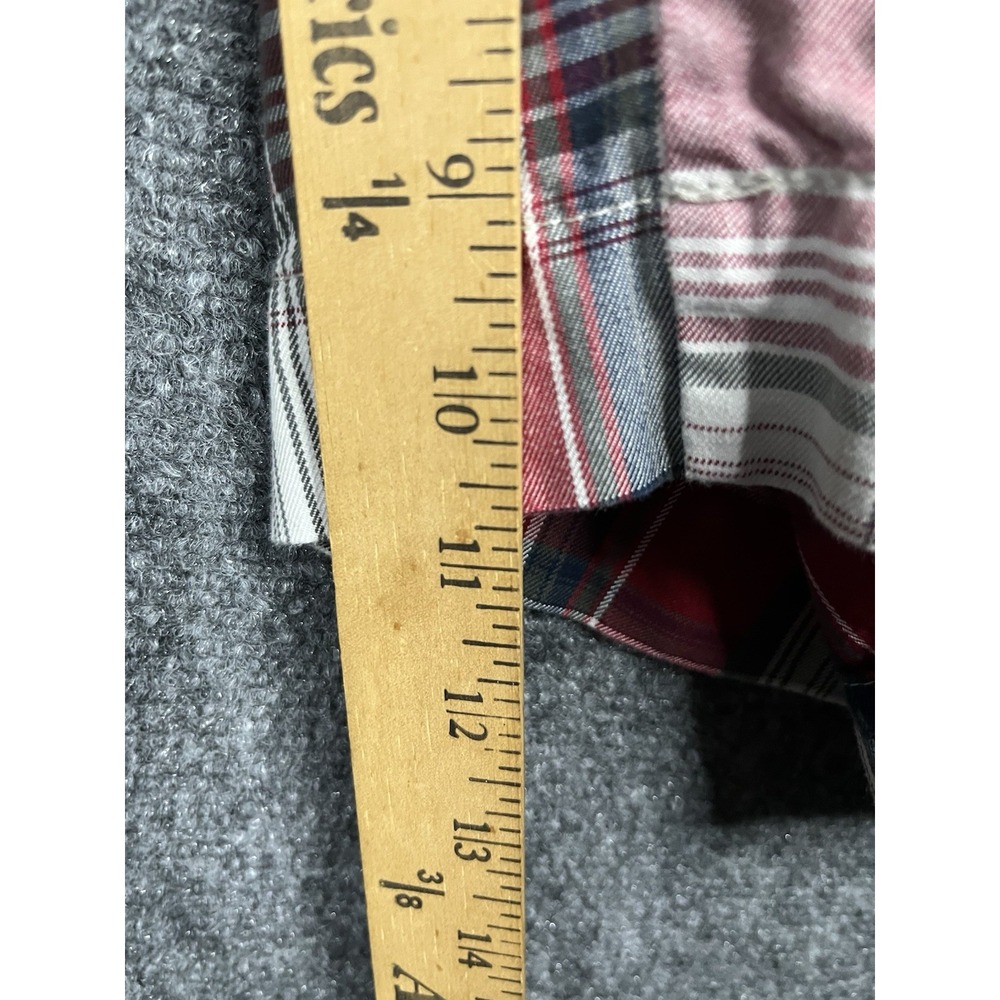 Plugg Mens Red Plaid Bermuda Shorts Size 42" Inseam 10" Outdoors Beach Trunks - Picture 7 of 7